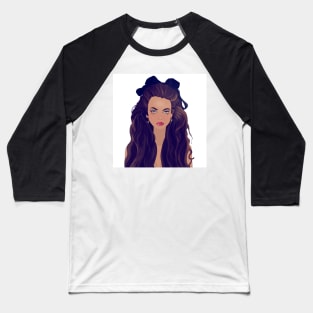 Girl with ribbon Illustration Baseball T-Shirt